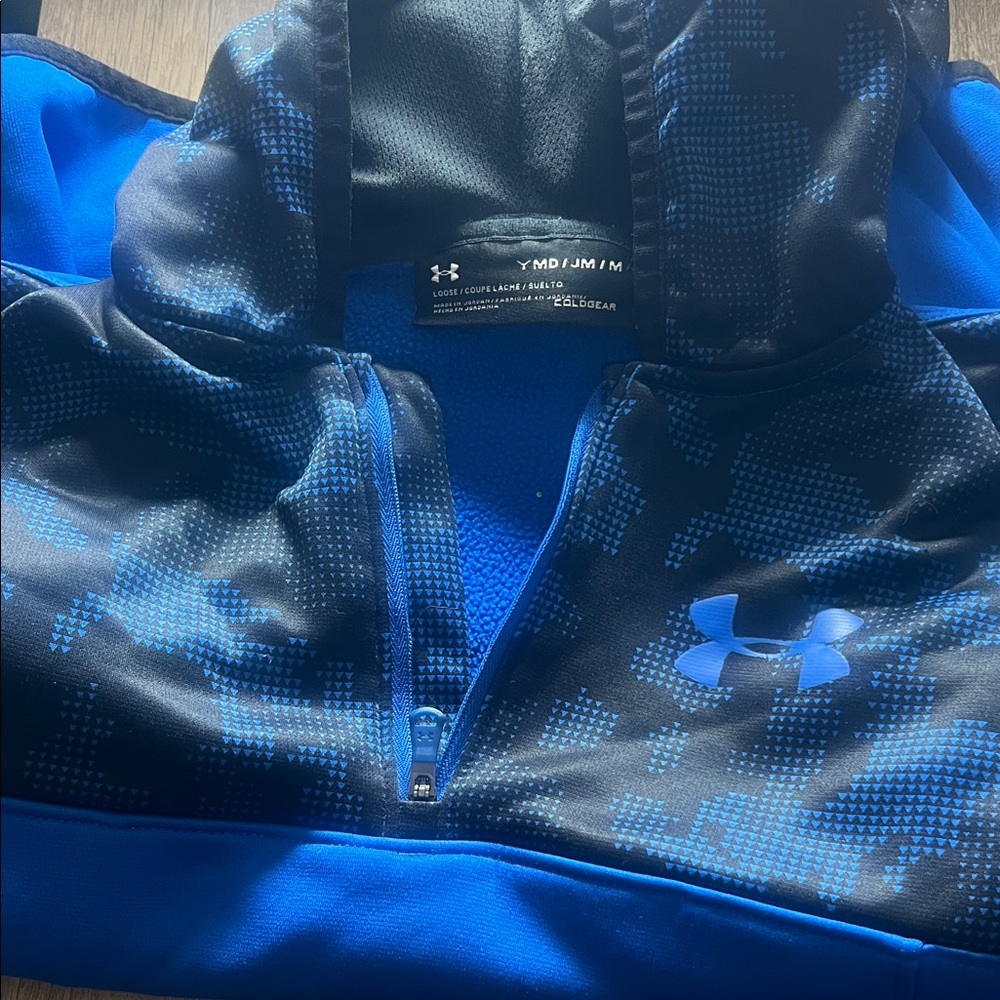 Under Armour Black & Blue Half-Zip Athletic Hoodie